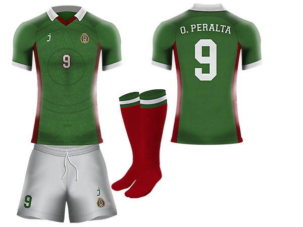 Mexico home kit by J-sports