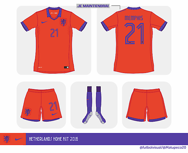 Netherlands Euro home shirt 2016 // Prediction //