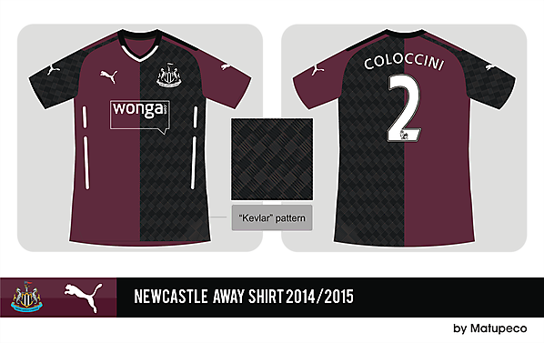 Newcastle Puma away shirt 2014/2015