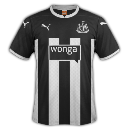 Newcastle United Home kit for 2014/15 with Puma
