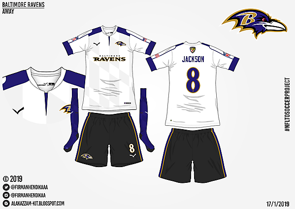 #NFLtoSoccerProject - Baltimore Ravens (Away)