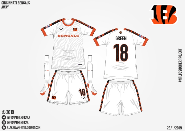 #NFLtoSoccerProject - Cincinnati Bengals (Away)