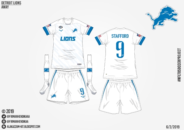 #NFLtoSoccerProject - Detroit Lions (Away)