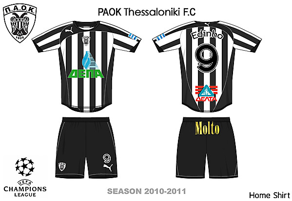 PAOK GREECE HOME 2010/2011