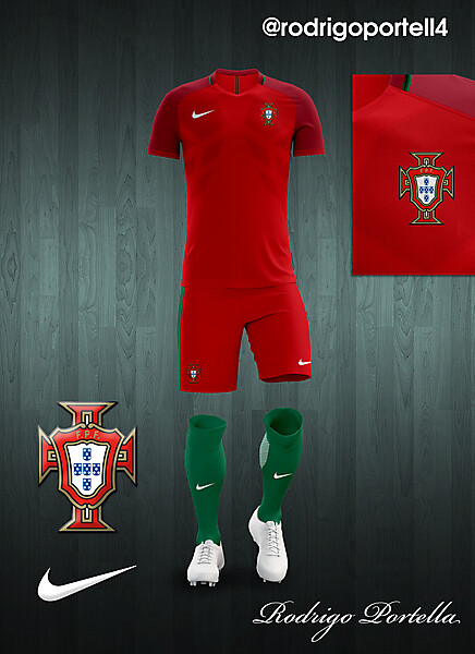 Portugal UEFA Euro 2016 home kit