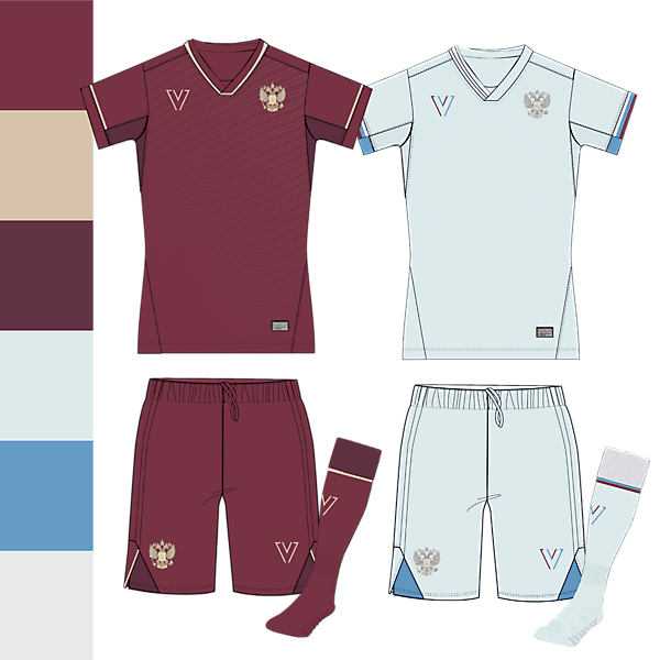 Russia Home & Away Kits