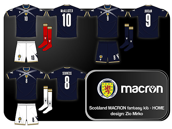 Scotland and Macron, fantasy kit HOME