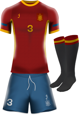 Spain home kit by J-sports