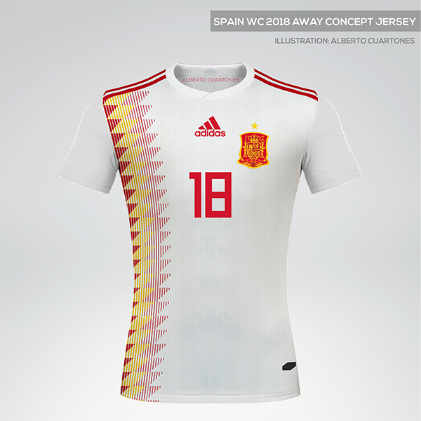 Spain World Cup 2018 Away Concept Jersey