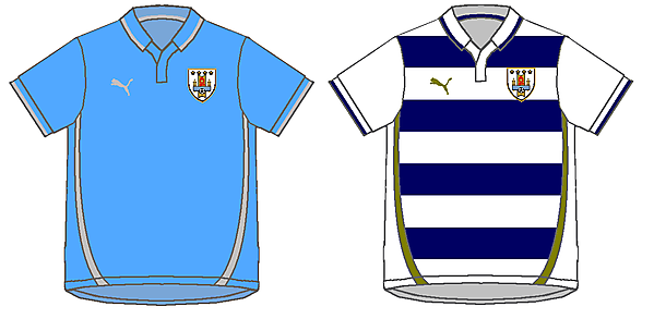 Uruguay Home and Away Kits