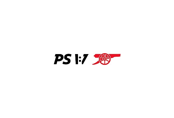 Arsenal destroyed PSV Eindhoven 7 : 1 logo .