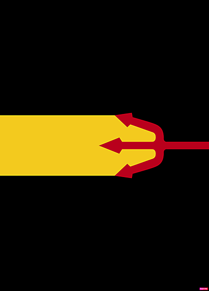 Belgium Red Devil trident logo .