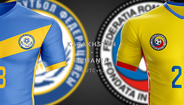 Kazakhstan - Romania// Match poster