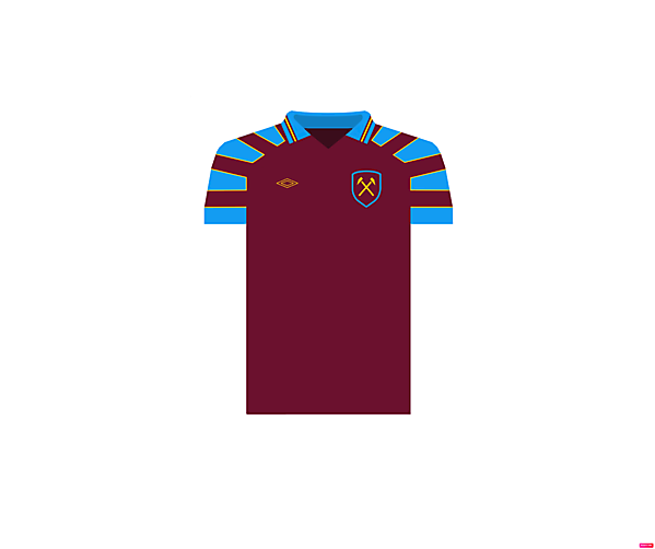 West Ham United home garment concept.