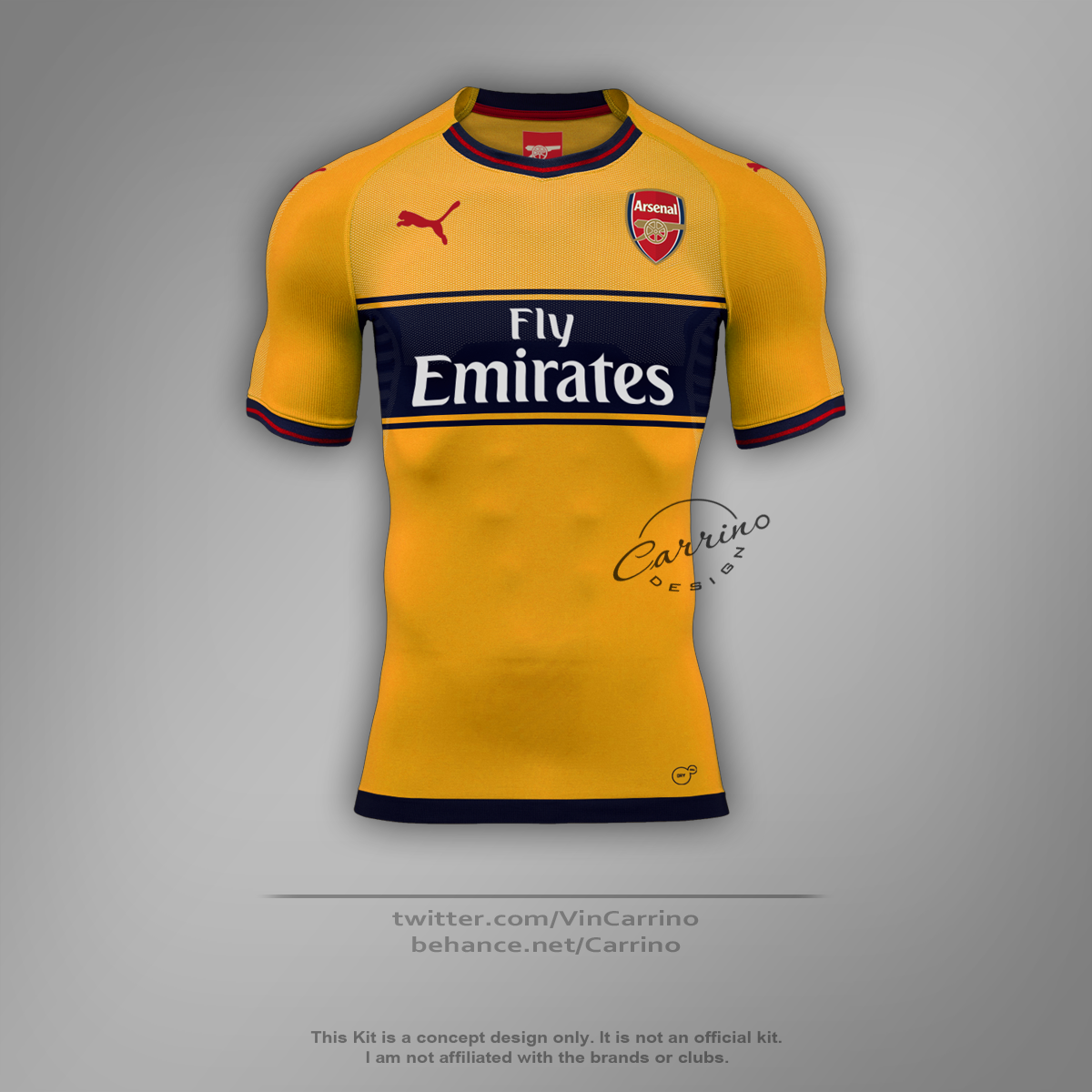Arsenal Fc Away Jersey Concept Design
