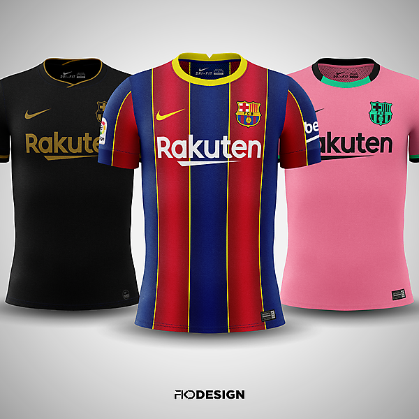 FC Barcelona | Nike | Home, Away, Third | 2020-21 Predictions based on leaks