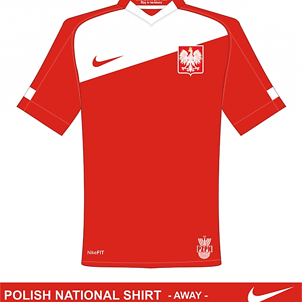 Poland National Shirt by Nike - Front (away)