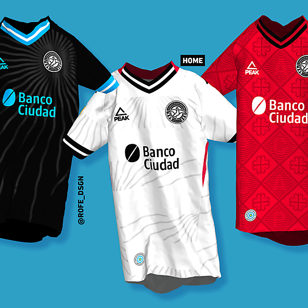 Club Atlético Porteño | Home, Away & Third Kits x Peak By @rofe_dsgn