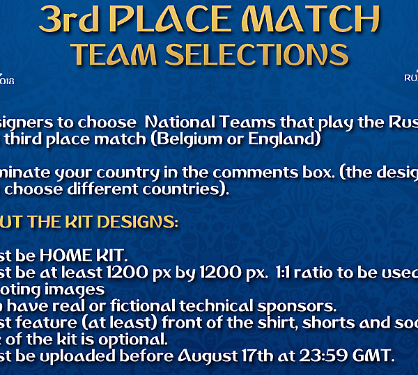 [3rd place match] Team Selections