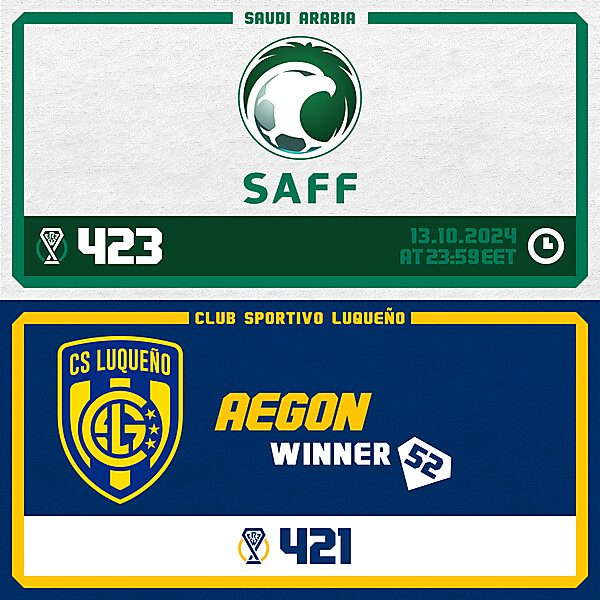 CRCW 423 - ENTRY PHASE - SAUDI ARABIA / CRCW 421 - RESULTS PHASE - CLUB SPORTIVO LUQUENO