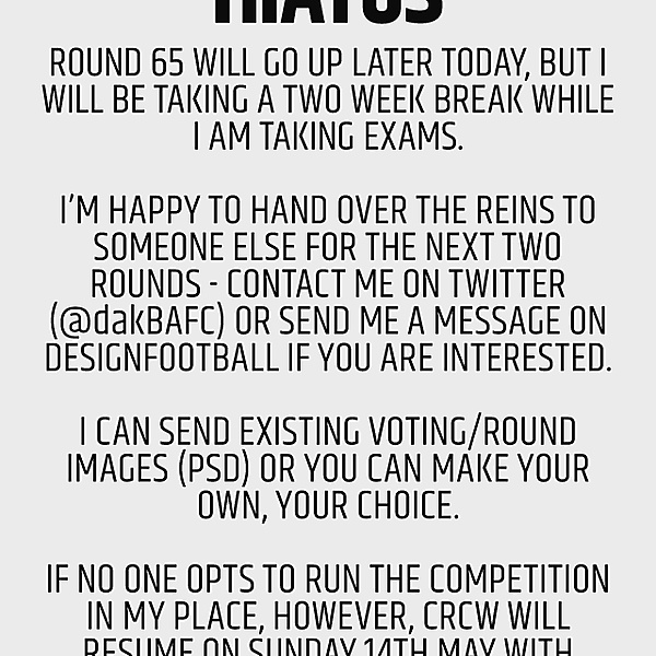 CRCW ANNOUNCEMENT
