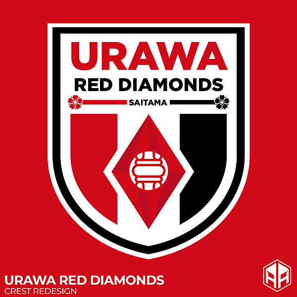 Urawa Red Diamonds crest redesign