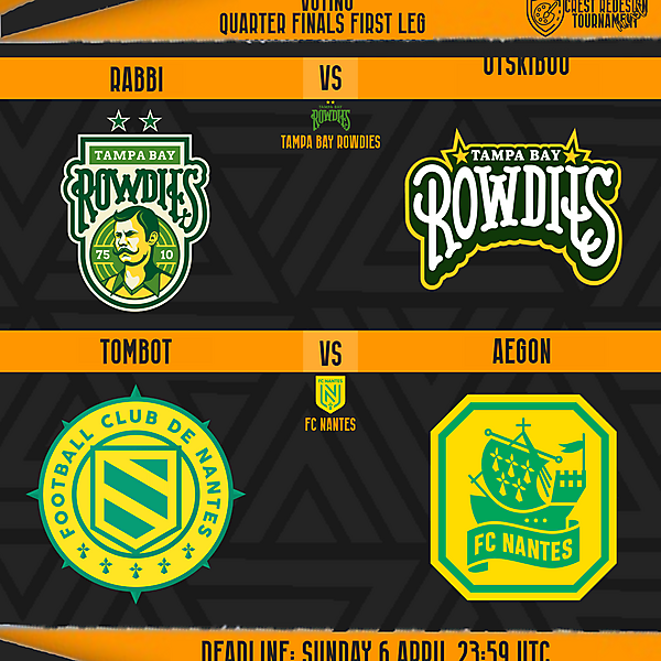 Quarter Finals 3 & 4 First Leg Voting