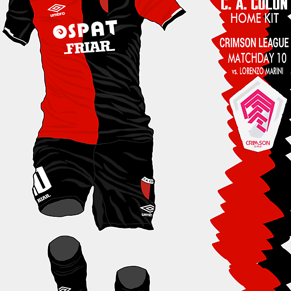 C. A. Colon Home Kit (Crimson League-Matchday 10)