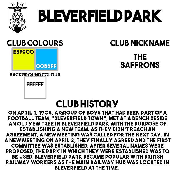 FCCDCW - Week 2 Entry - Bleverfield Park