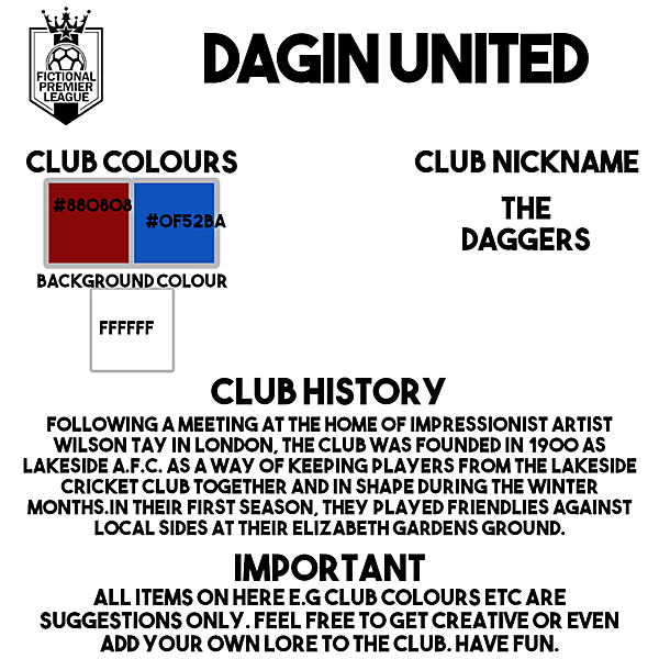FCCDCW - Week 4 Entry - Dagin United