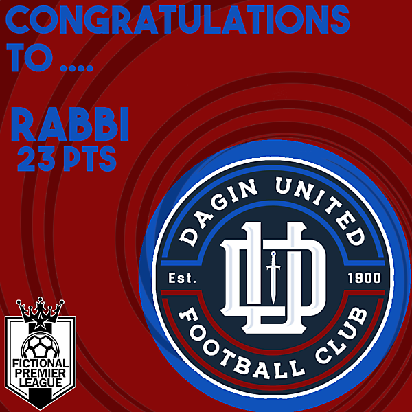 FCCDCW - Week 4 Winner - Dagin United