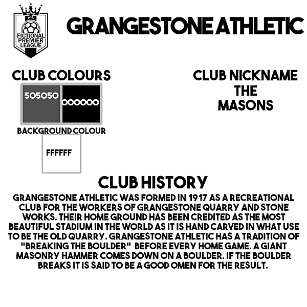 FCCDCW - Week 7 Entry - Grangestone Athletic