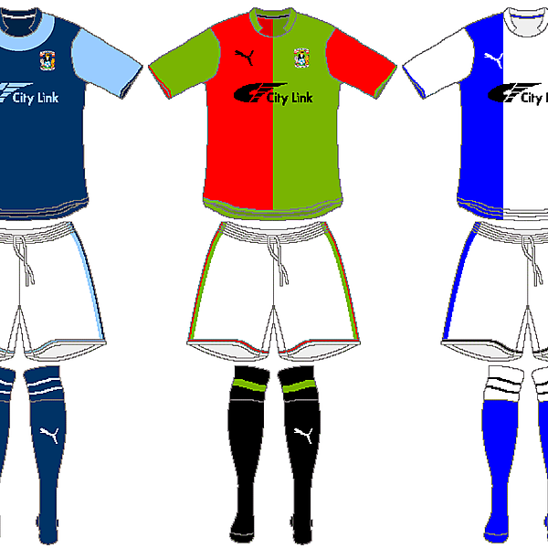 Coventry City Puma Home, Away and Third