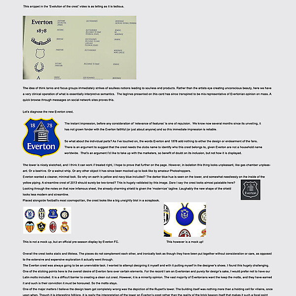 Everton Crest 2014 + Thoughts