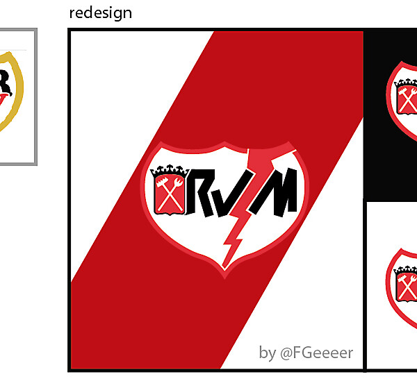 Rayo Vallecano de Madrid Crest Redisign