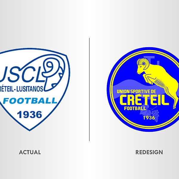 Union Sportive Créteil Crest Redesign