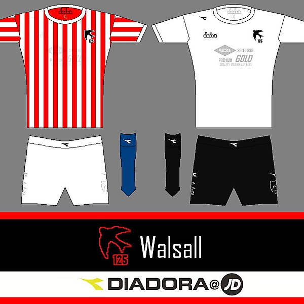 Walsall 125 Diadora Home and Away