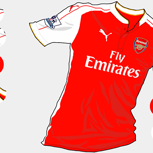 Arsenal 2015-2016 Home Shirt (Based on leaks)