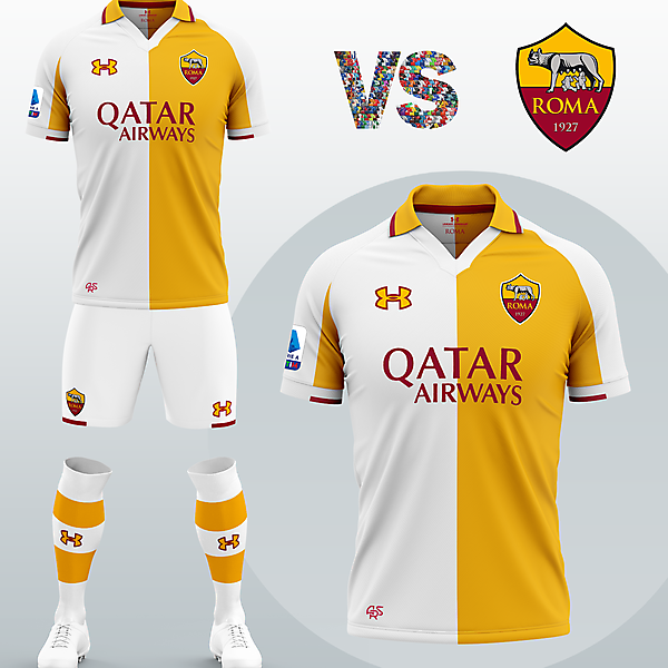 AS Roma Away kit with Under Armour (Concept 2020/21)