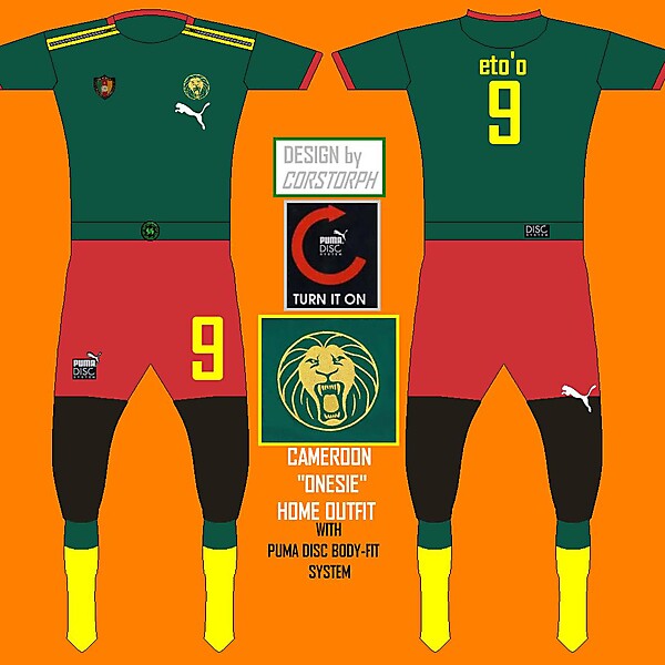 Cameroon Puma Disc Onesie Kit