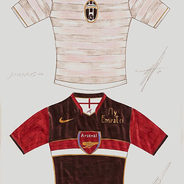 Juve and Arsenal Hand made design 