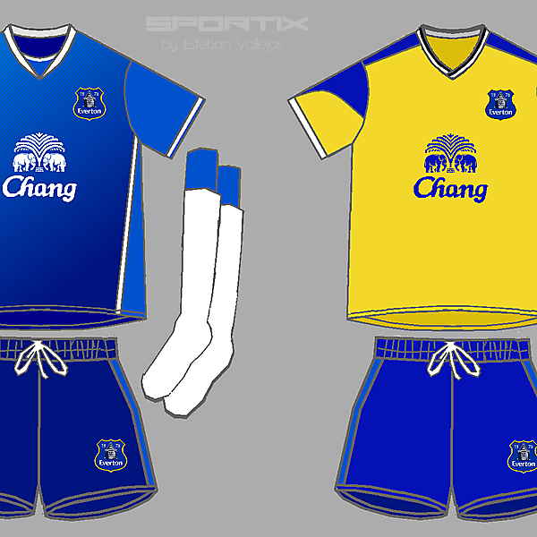 Everton FC Home y Away Kits