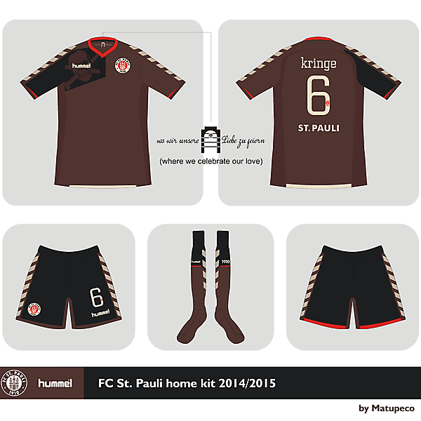 FC St. Pauli Hummel home kit 2014 2015