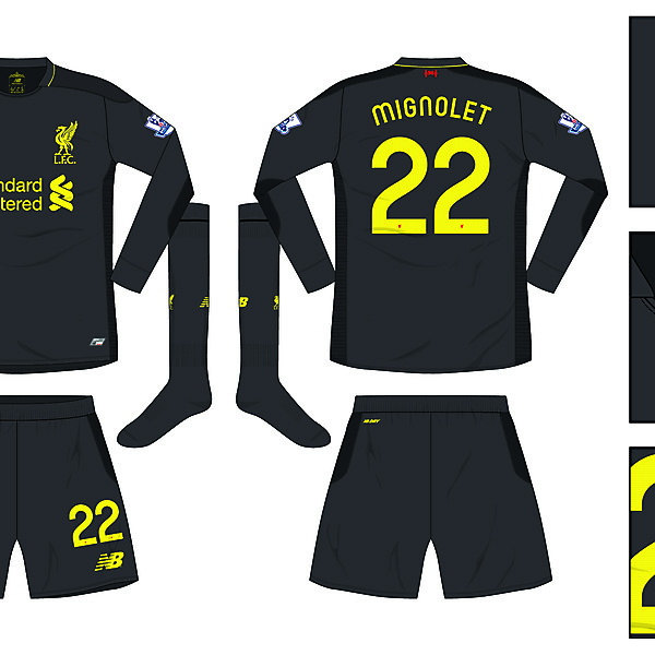 Liverpool Away 'keeper kit 2016/17