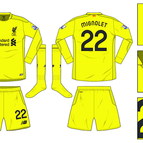 Liverpool Home 'keeper kit 2016/17