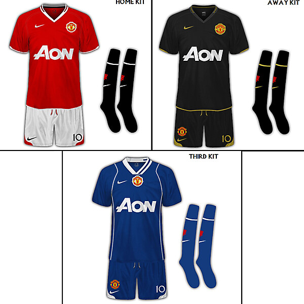 Manchester United Full Set Of Fantasy Kits 