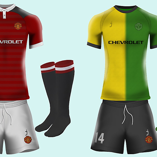 Manchester United kits by J-sports