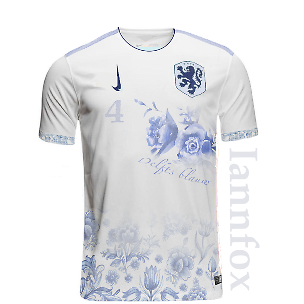 Netherlands away kit, delfts blauw