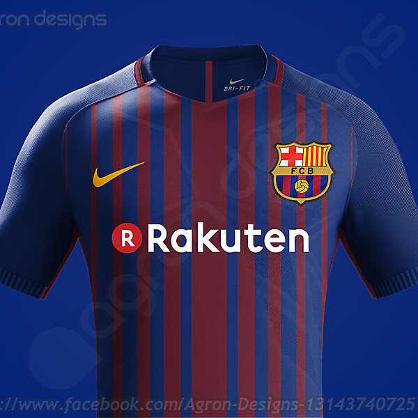 Nike Fc Barcelona 2017-18 Home Kit Based On Leaked Images Final Design