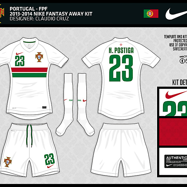 Portugal - 2013/2014 Nike Away Fantasy Kit - by Cláudio Cruz
